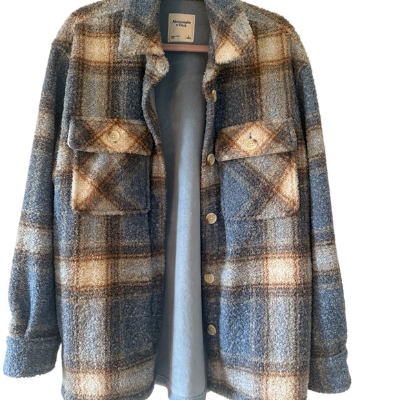 Abercrombie & Fitch Jackets & Blazers - Abercrombie & Fitch Textured Plaid Jacket